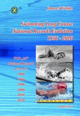 Swimming Long Course National Records Evolution 1956 - 2020